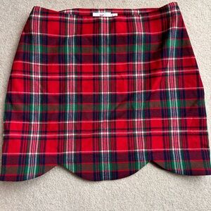 Vineyard Vines Holiday Plaid Scalloped Skirt size 6